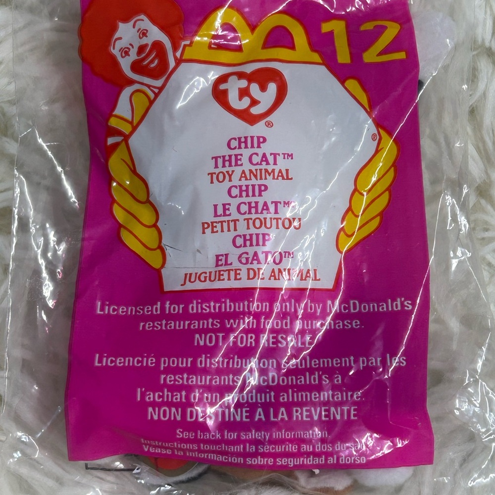 Ty Chip the Cat Toy - Pink Packaging